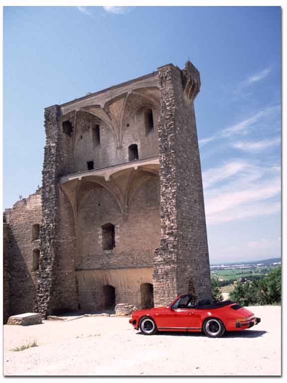 Remains of the papal castle, Chateauneuf-du-pape, France