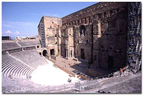 Roman theatre in Orange, Provence, capable of holding 9,000 people and still in use